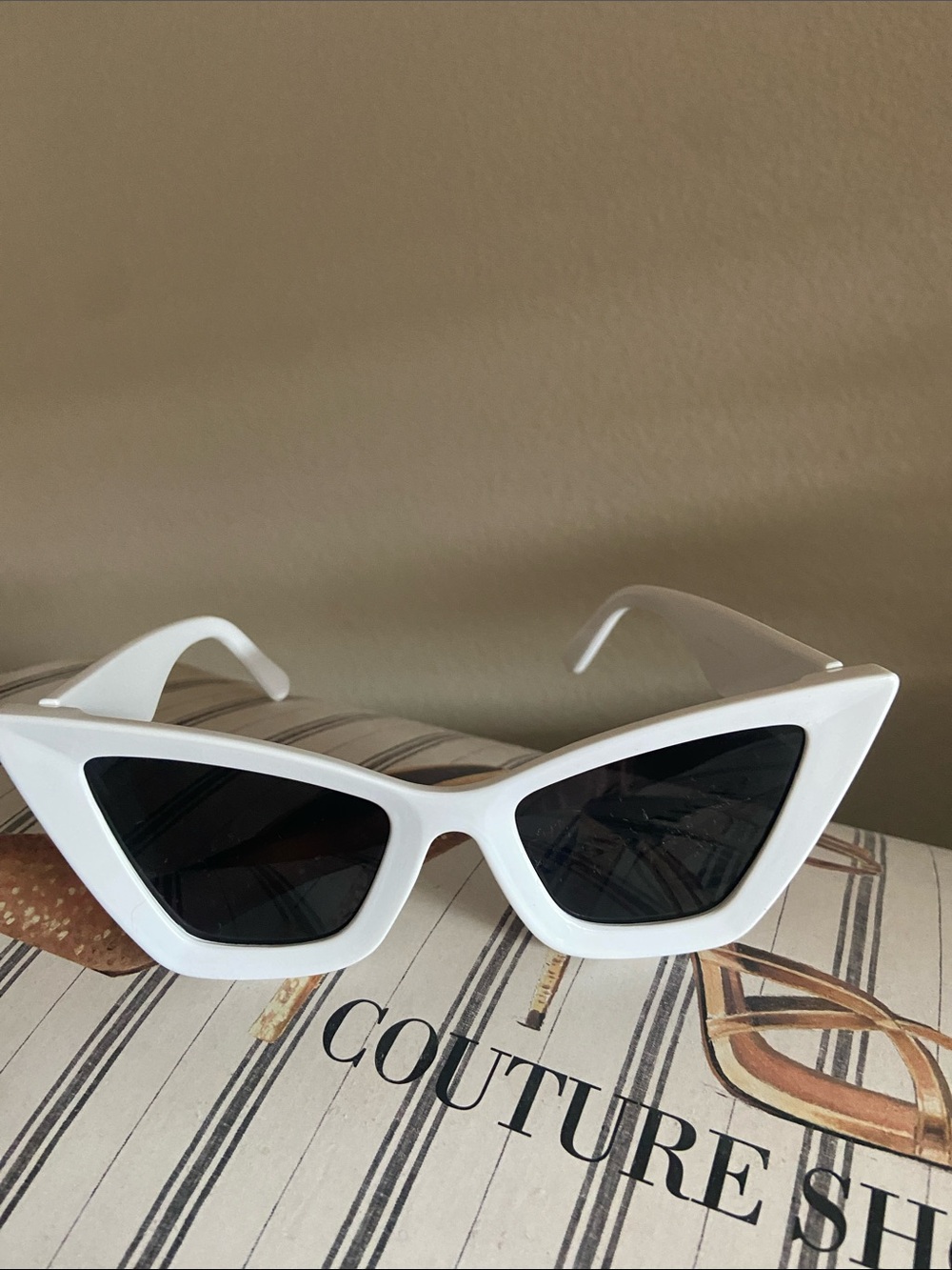 NEW White Frame Cat Eye Sunglasses